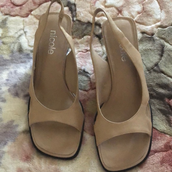 Nicole Shoes - Nicole Slingback Peep Toe Heels